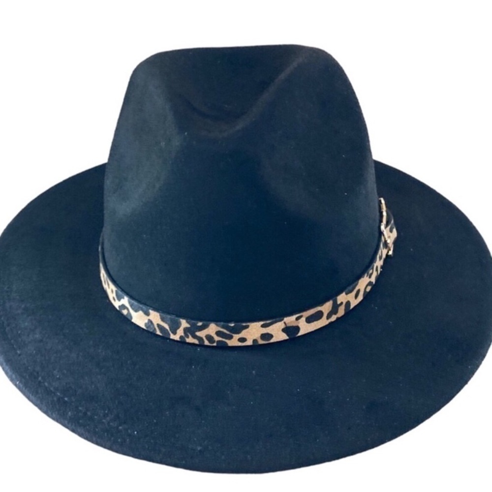 Riah leopard belted felt fedora - Picture 4 of 4